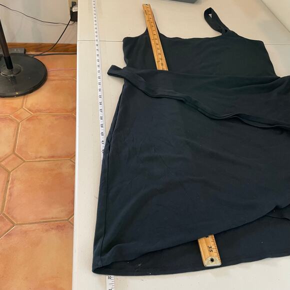 Wilfred Aritzia Saturn Black Wrap Dress Size 2XL Preppy Classic Soft - Picture 10 of 11